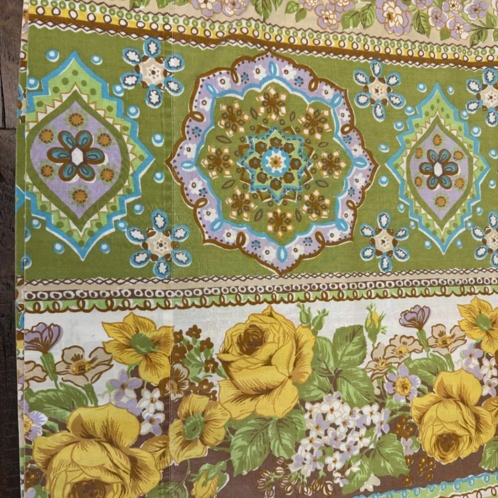 Vintage Cannon Set  3 pc Pillow Cases Floral Yellow Roses